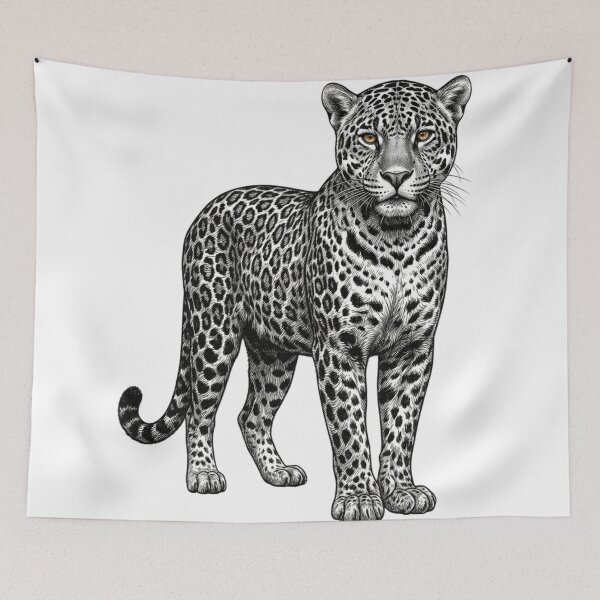 Item preview, Leopard - Realistic Minimalistic Black and White designed and sold by Minimalisticaly.