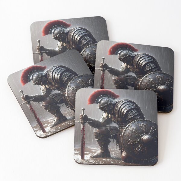 Item preview, Epic Spartan Warrior Rain Art designed and sold by GalleryBrisArt.