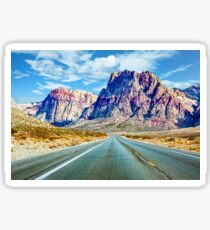 Road Toward Mountains Sticker