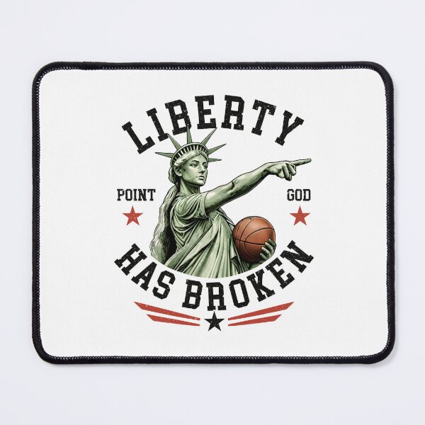 Item preview, Liberty Has Broken Basketball Statue Graphic Patriotic Freedom designed and sold by DarylPope.