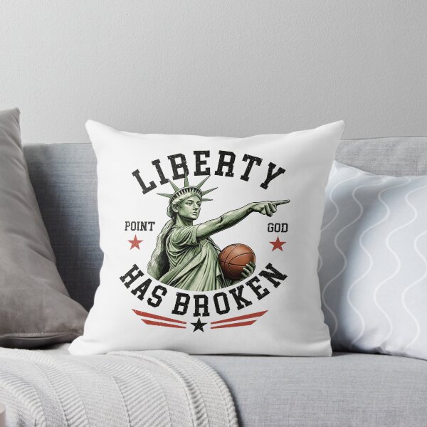 Item preview, Liberty Has Broken Basketball Statue Graphic Patriotic Freedom designed and sold by DarylPope.