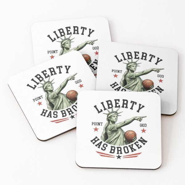 Item preview, Liberty Has Broken Basketball Statue Graphic Patriotic Freedom designed and sold by DarylPope.