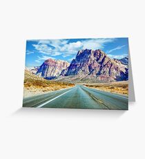 Road Toward Mountains Greeting Card