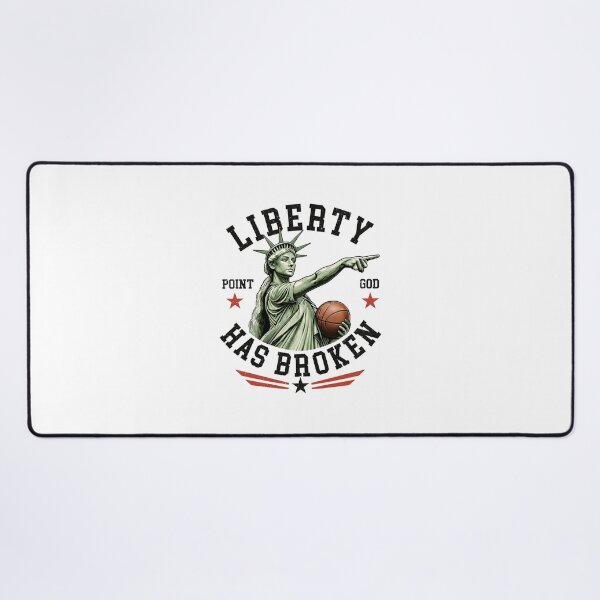 Item preview, Liberty Has Broken Basketball Statue Graphic Patriotic Freedom designed and sold by DarylPope.
