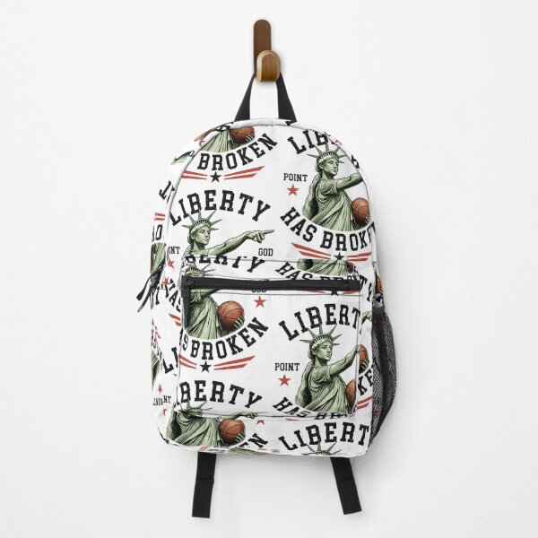 Item preview, Liberty Has Broken Basketball Statue Graphic Patriotic Freedom designed and sold by DarylPope.