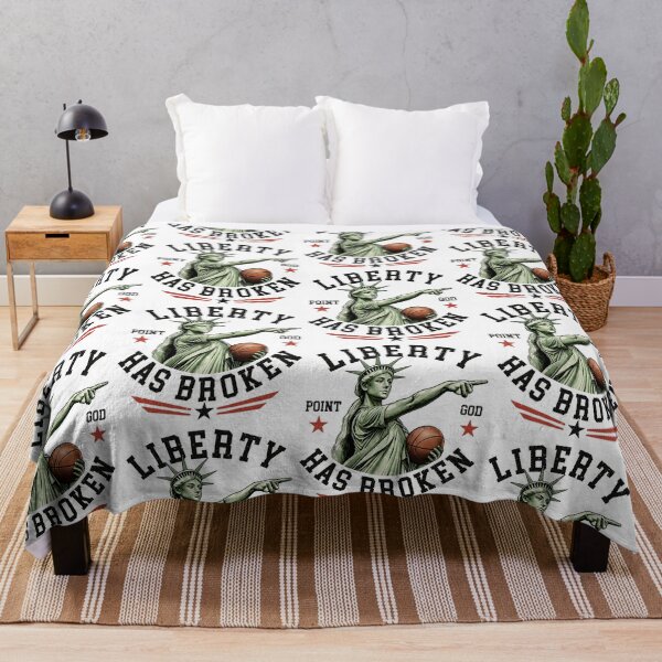 Item preview, Liberty Has Broken Basketball Statue Graphic Patriotic Freedom designed and sold by DarylPope.