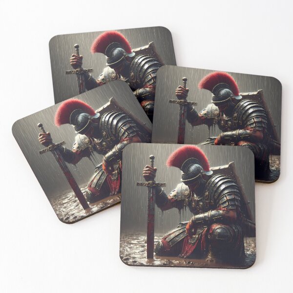 Item preview, Epic Spartan Warrior Rain Art designed and sold by GalleryBrisArt.