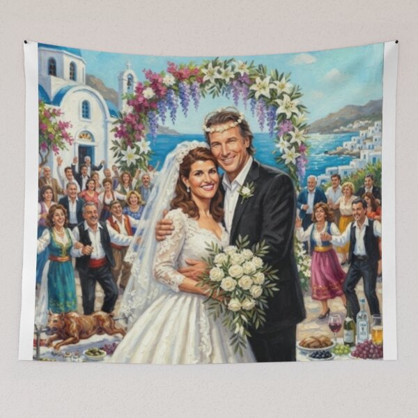 Item preview, My Big Fat Greek Wedding Retro Romance Comedy Drama Tribute Art Poster designed and sold by Art's Diner.
