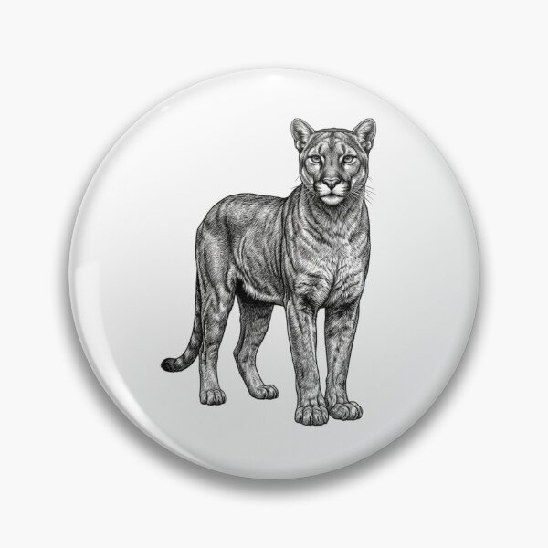 Item preview, Mountain lion - Realistic Minimalistic Black and White designed and sold by Minimalisticaly.