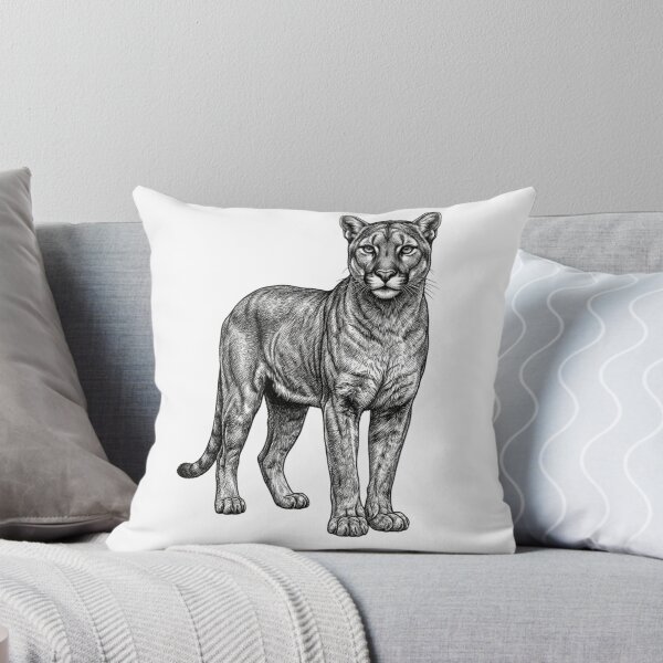 Item preview, Mountain lion - Realistic Minimalistic Black and White designed and sold by Minimalisticaly.