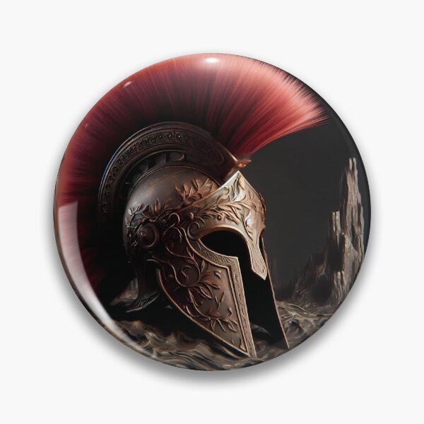 Item preview, Epic Spartan Helmet Red Crest Art designed and sold by GalleryBrisArt.