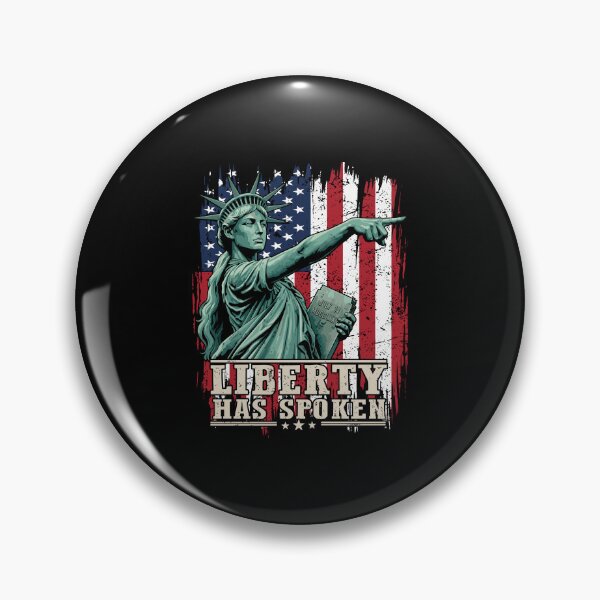 Item preview, Liberty Has Spoken Patriotic Statue of Liberty American Flag Vintage designed and sold by DarylPope.