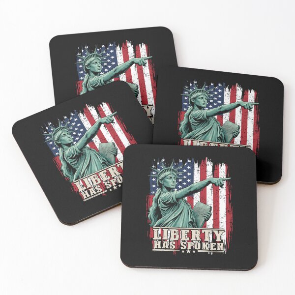 Item preview, Liberty Has Spoken Patriotic Statue of Liberty American Flag Vintage designed and sold by DarylPope.