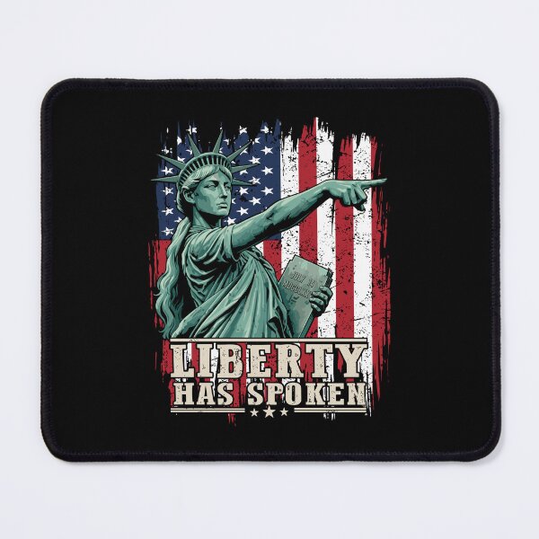 Item preview, Liberty Has Spoken Patriotic Statue of Liberty American Flag Vintage designed and sold by DarylPope.