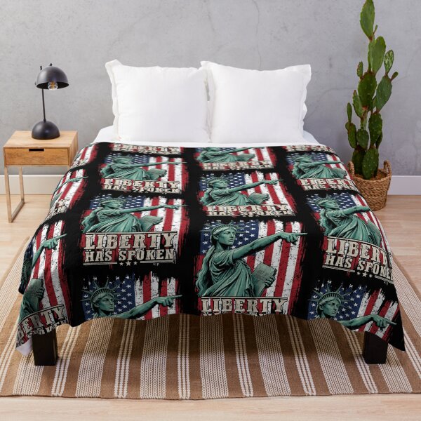 Item preview, Liberty Has Spoken Patriotic Statue of Liberty American Flag Vintage designed and sold by DarylPope.