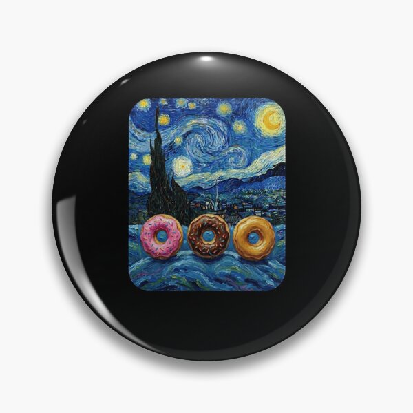 Item preview, Starry Night Donuts Impressionist Painting designed and sold by snowry.