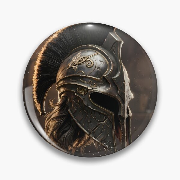 Item preview, Epic Spartan Helmet Red Crest Art designed and sold by GalleryBrisArt.