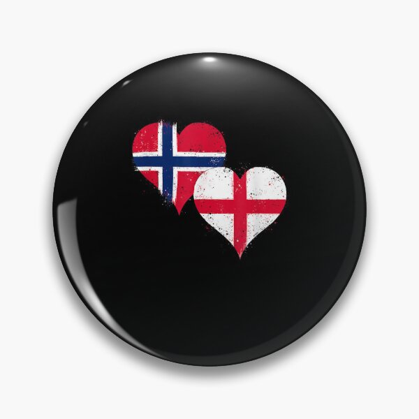 Item preview, Norway And England Flag Hearts Friendship Love designed and sold by DarylPope.