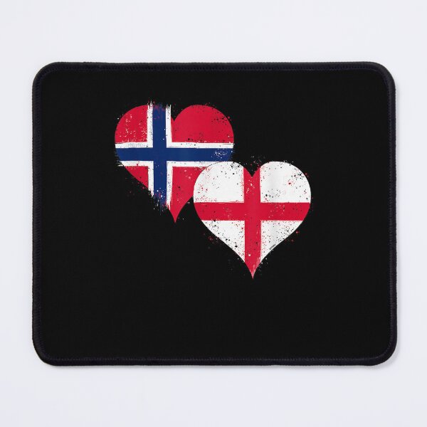 Item preview, Norway And England Flag Hearts Friendship Love designed and sold by DarylPope.
