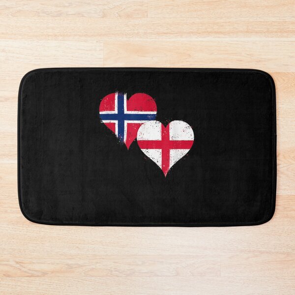 Item preview, Norway And England Flag Hearts Friendship Love designed and sold by DarylPope.