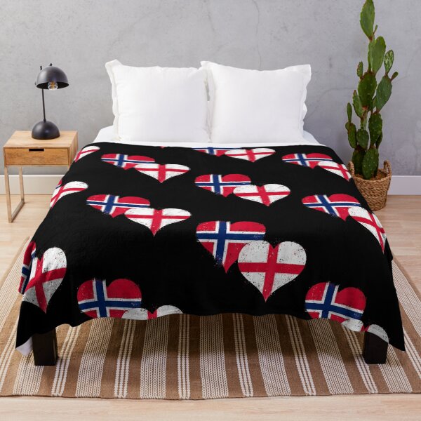 Item preview, Norway And England Flag Hearts Friendship Love designed and sold by DarylPope.