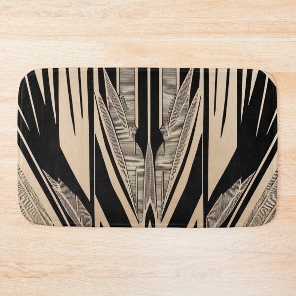 Item preview, Beige Blade Symmetry – Bold Art Deco Feather Geometry designed and sold by Harmonic_Layers.