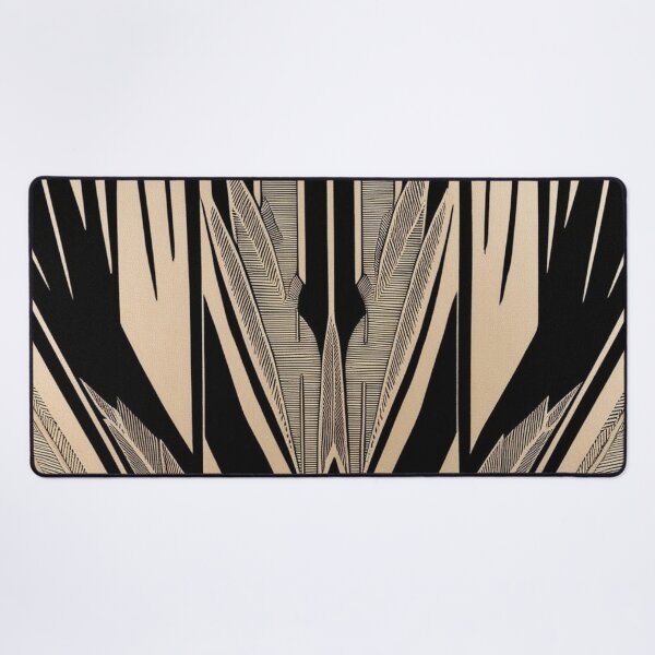 Item preview, Beige Blade Symmetry – Bold Art Deco Feather Geometry designed and sold by Harmonic_Layers.