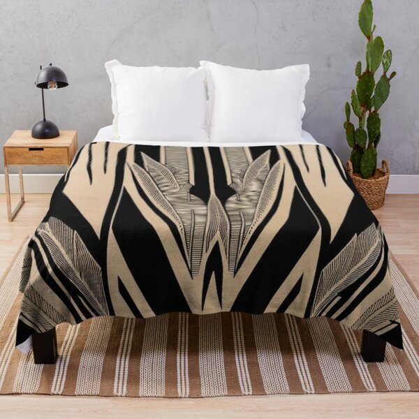 Item preview, Beige Blade Symmetry – Bold Art Deco Feather Geometry designed and sold by Harmonic_Layers.