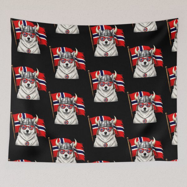 Item preview, Funny Viking Wolf Norway Flag Graphic Design designed and sold by DarylPope.