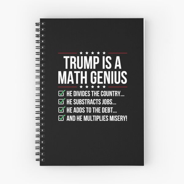 Item preview, Trump Is A Math Genius Funny Anti Trump Political Satire Checklist designed and sold by DarylPope.