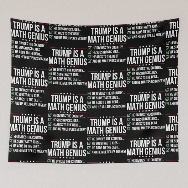 Item preview, Trump Is A Math Genius Funny Anti Trump Political Satire Checklist designed and sold by DarylPope.