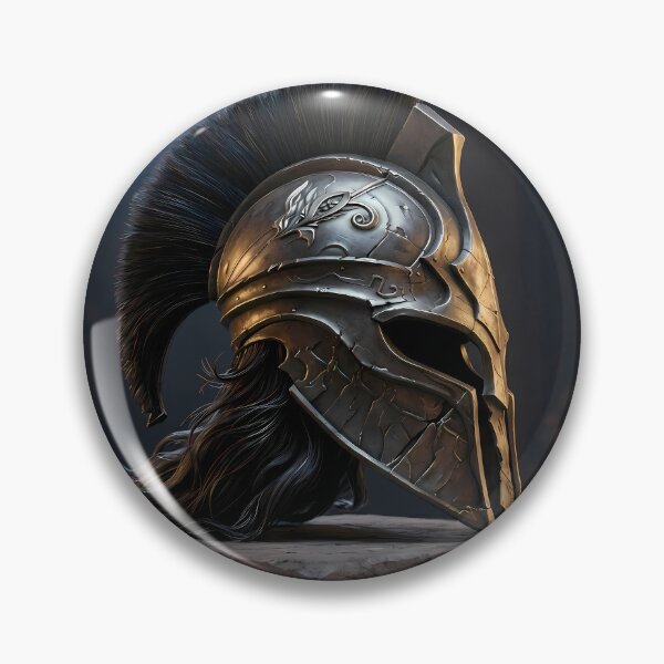 Item preview, Epic Spartan Helmet Red Crest Art designed and sold by GalleryBrisArt.
