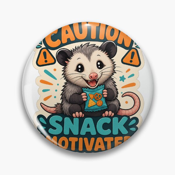 Item preview, Caution Snack Motivated Opossum Sticker designed and sold by aihrgdesign.