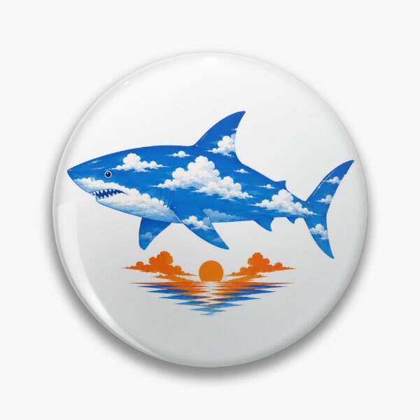 Item preview, Shark Sky – Blue Cloud Shark Ocean Art designed and sold by Cloud Tide Studio.