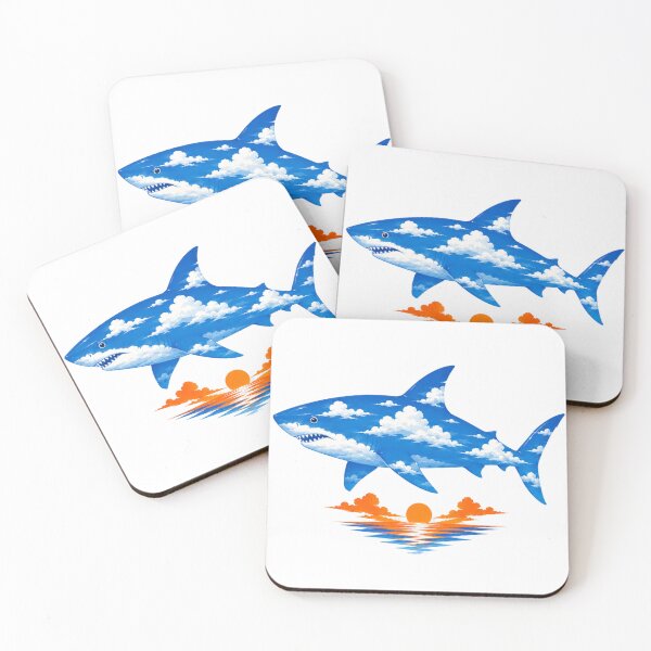 Item preview, Shark Sky – Blue Cloud Shark Ocean Art designed and sold by Cloud Tide Studio.