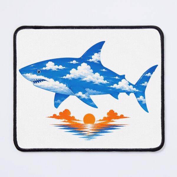 Item preview, Shark Sky – Blue Cloud Shark Ocean Art designed and sold by Cloud Tide Studio.
