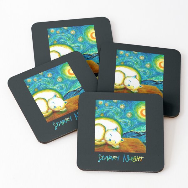 Item preview, Sleeping cat in starry night designed and sold by Frank J. Art.