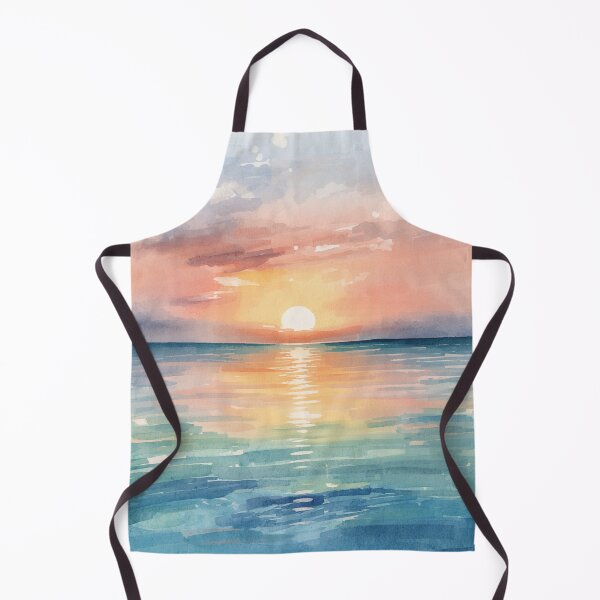 Item preview, Watercolor Ocean Sunrise Sunset  designed and sold by SeaStarAlex.