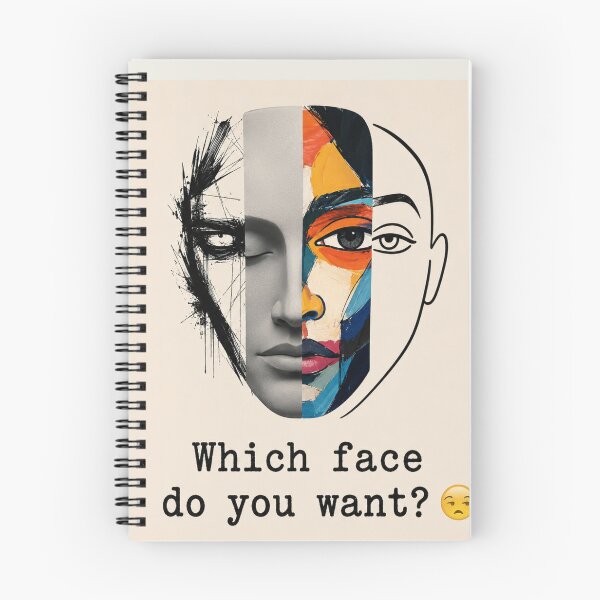 Item preview, Which Face Do You Want? ? | Abstract Split Face Minimalist Art designed and sold by NomadUSArt.
