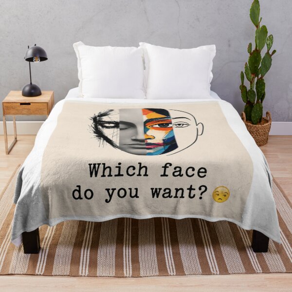 Item preview, Which Face Do You Want? ? | Abstract Split Face Minimalist Art designed and sold by NomadUSArt.