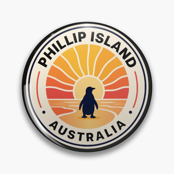 Item preview, Phillip Island Australia Penguin Retro Badge designed and sold by teeperfect.