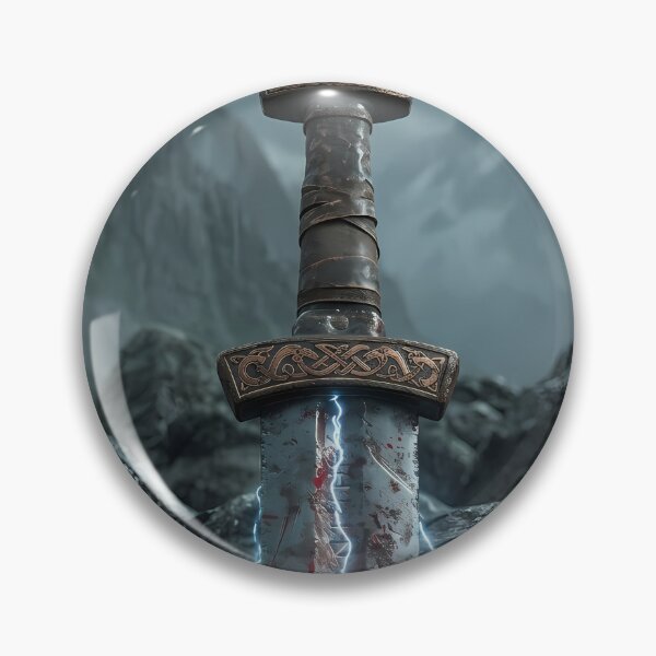 Item preview, Epic Lightning Sword Fantasy Art designed and sold by GalleryBrisArt.