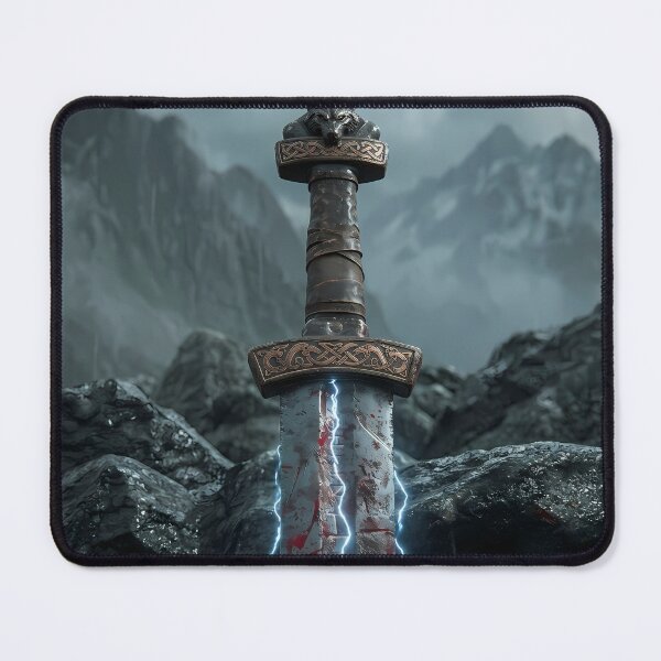 Item preview, Epic Lightning Sword Fantasy Art designed and sold by GalleryBrisArt.