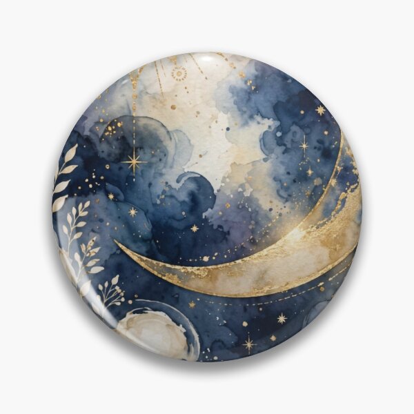 Item preview, Celestial Sun Moon Canvas Wall Art | Gold Foil Navy | Spiritual Boho Decor designed and sold by Donartpictures.