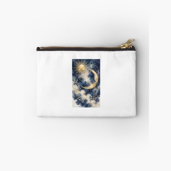 Item preview, Celestial Sun Moon Canvas Wall Art | Gold Foil Navy | Spiritual Boho Decor designed and sold by Donartpictures.