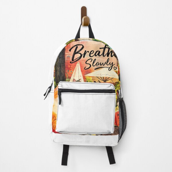 Item preview, Breathe Slowly | Cozy Cat Café Aesthetic Sticker designed and sold by Genzfirevibes.