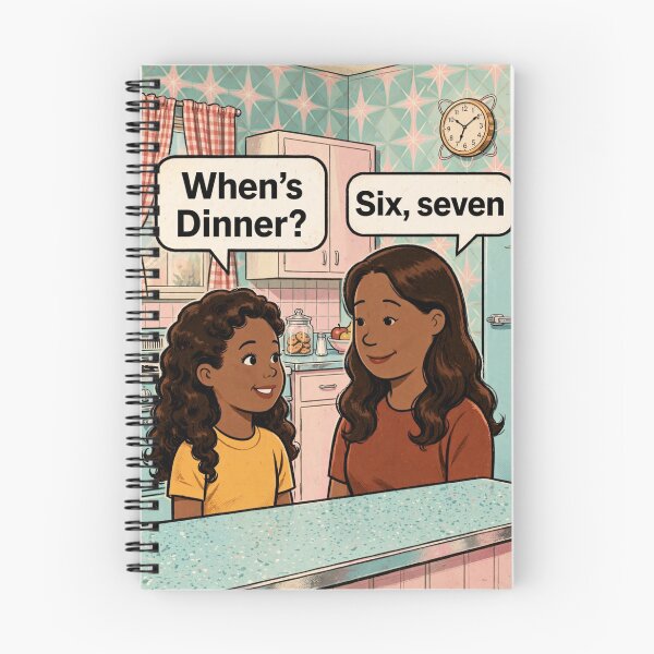 Item preview, Retro When's Dinner Six Seven Funny 1950s Housewife Gen Alpha Meme Shirt designed and sold by ICANTWithoutCOFFEE.