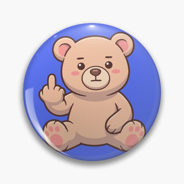 Item preview, Kawaii Teddy Bear Middle Finger – Cute Rude Attitude Funny designed and sold by ShirtRemarks.