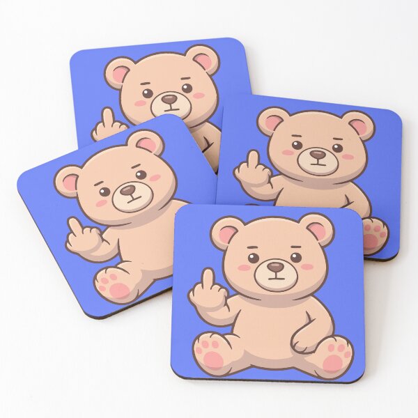 Item preview, Kawaii Teddy Bear Middle Finger – Cute Rude Attitude Funny designed and sold by ShirtRemarks.