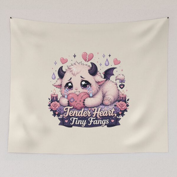 Item preview, Tender Heart Tiny Fangs Cute Emotional Monster designed and sold by House of Rein.